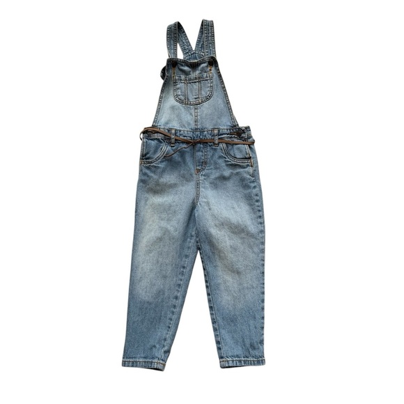 Carters Blue Denim Jeans Overalls Size 4T Girls Light Wash - Picture 1 of 5